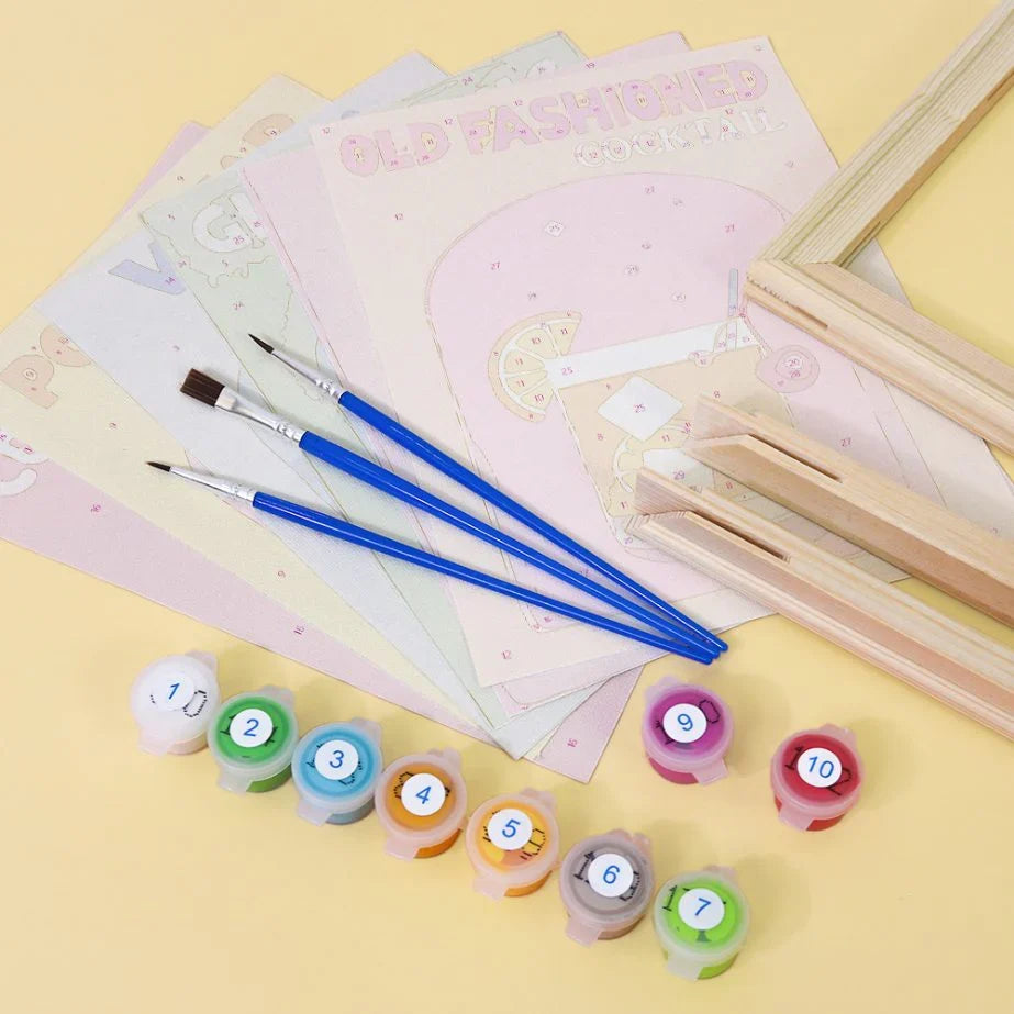 Coffret "Cocktails Colorés" – 6 peintures par numéro