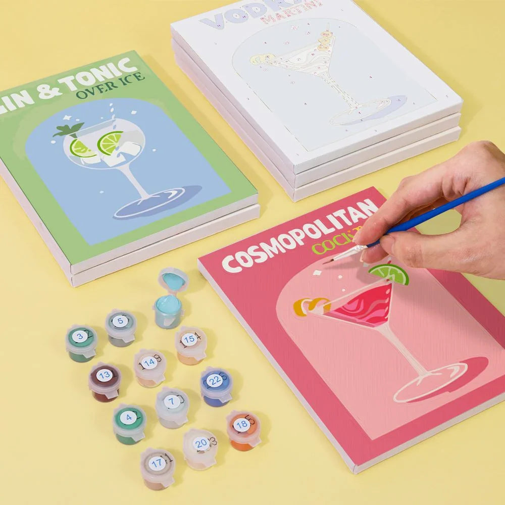 Coffret "Cocktails Colorés" – 6 peintures par numéro