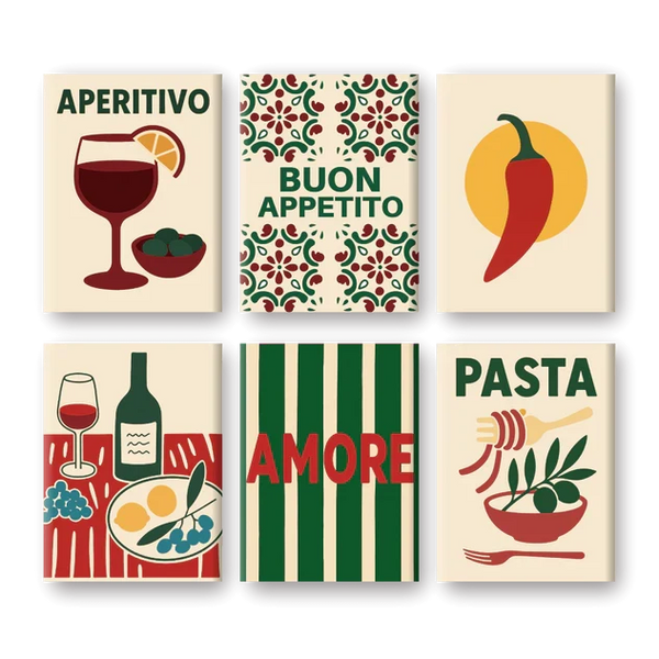 Coffret "Buon Appetito" – 6 peintures par numéro