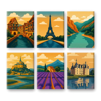 Coffret "Paysages Français" – 6 peintures par numéro