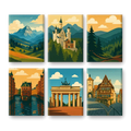 Coffret "Paysages d'Allemagne" – 6 peintures par numéro