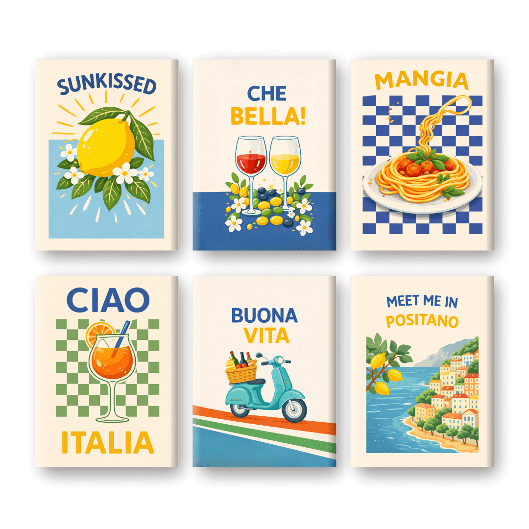 Coffret "Buona Vita" – 6 peintures par numéro