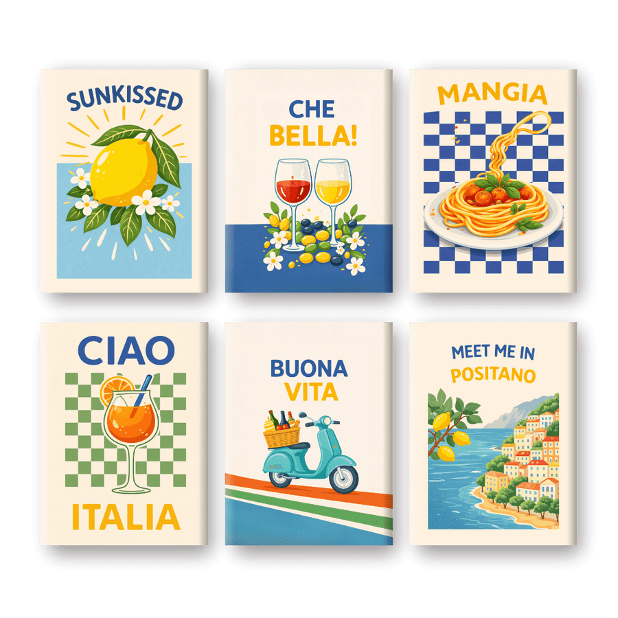 Coffret "Buona Vita" – 6 peintures par numéro terminé