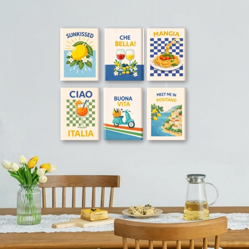 Coffret "Buona Vita" – 6 peintures par numéro