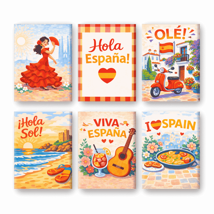 Coffret "Viva España" – 6 peintures par numéro