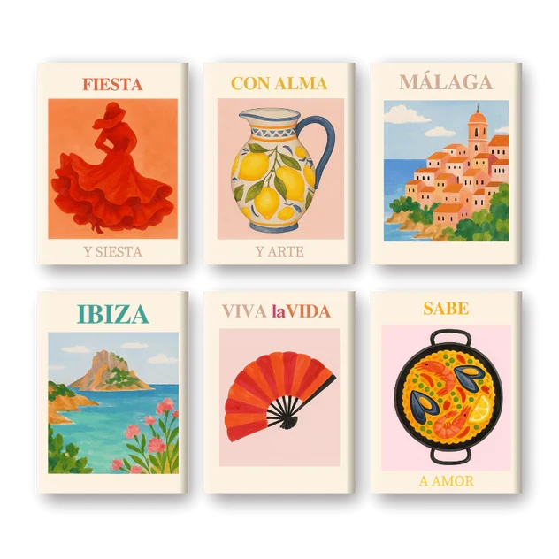 Coffret "Espagne & Cie" – 6 peintures par numéro