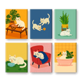 Coffret "Petit Chat Blanc" – 6 peintures par numéro