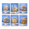 Coffret "Rue sous la neige" – 6 peintures par numéro