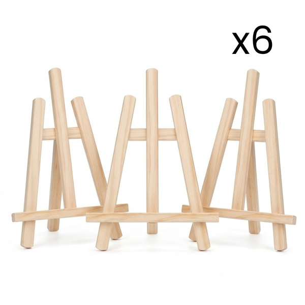 Petit chevalet en bois - Pack de 6