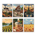 Coffret "Alsace" – 6 peintures par numéro