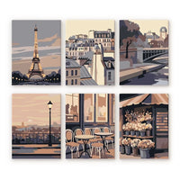 Coffret "Balade à Paris" – 6 peintures par numéro