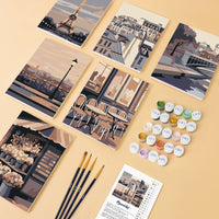 Coffret "Balade à Paris" – 6 peintures par numéro