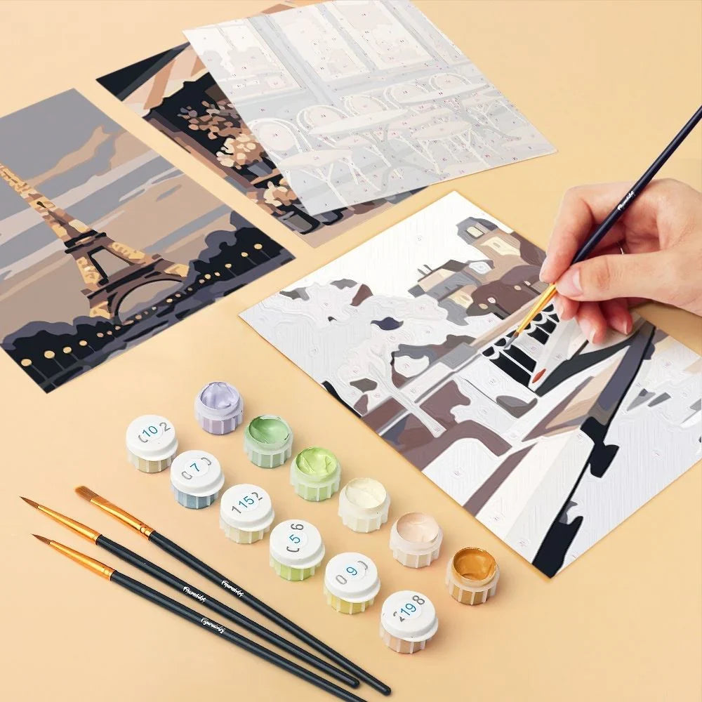 Coffret "Balade à Paris" – 6 peintures par numéro