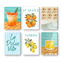 Coffret "Agrumes & Mer" – 6 peintures par numéro