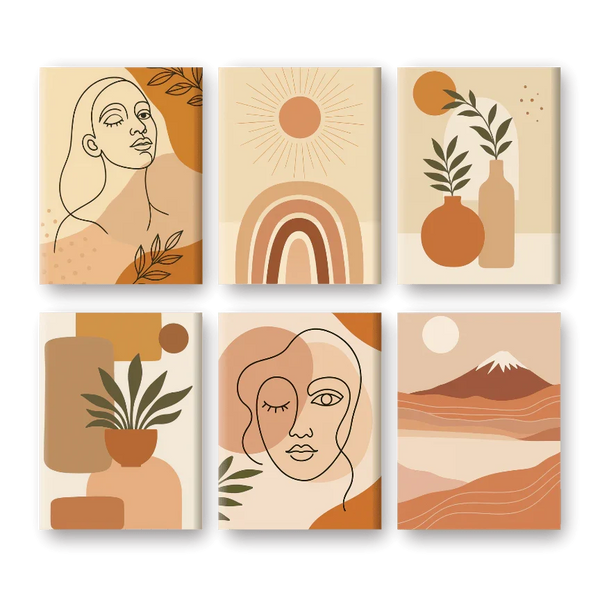 Coffret "Boho Vibes" – 6 peintures par numéro