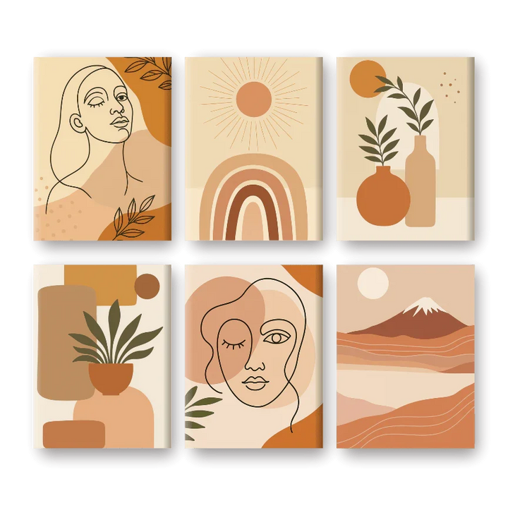 Coffret "Boho Vibes" – 6 peintures par numéro