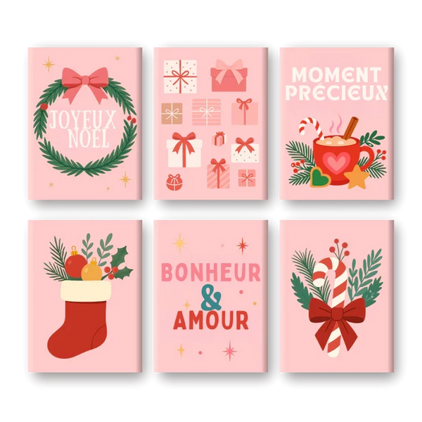 Coffret "Noël Tendresse" – 6 peintures par numéro