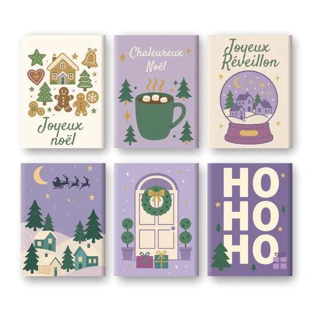 Coffret "Veillée de Noël" – 6 peintures par numéro