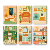 Coffret "Chaton fait sa vie" – 6 peintures par numéro