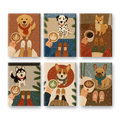 Coffret "Chiens & Café" – 6 peintures par numéro