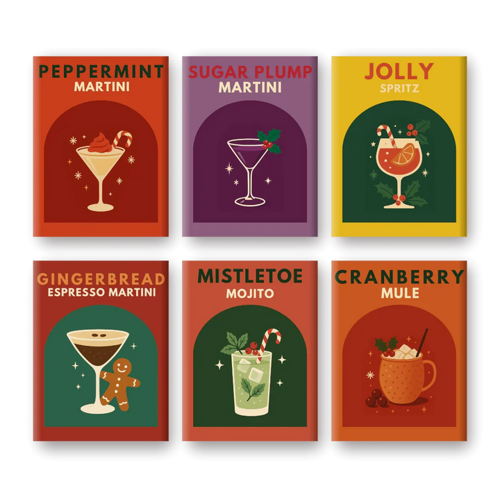 Coffret "Cocktails d’hiver" – 6 peintures par numéro