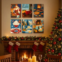 Coffret "Douce soirée d’hiver" – 6 peintures par numéro