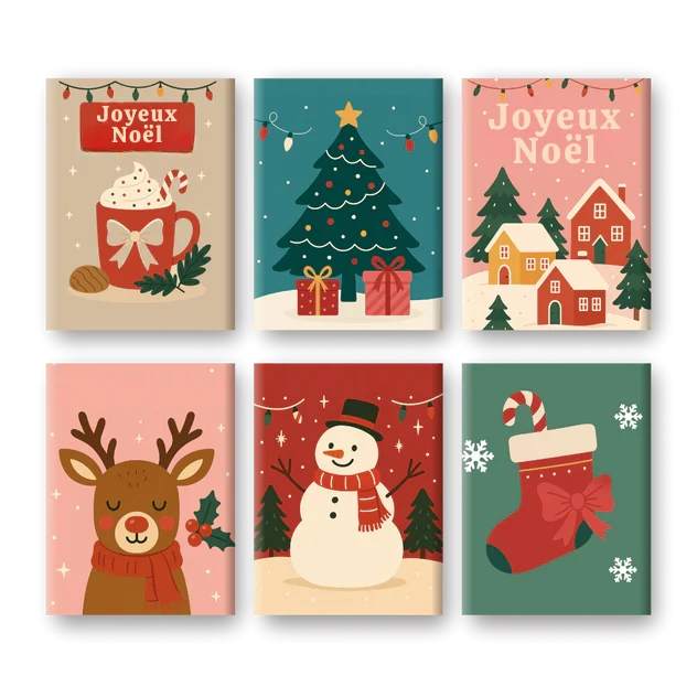Coffret "Esprit de Noël" – 6 peintures par numéro
