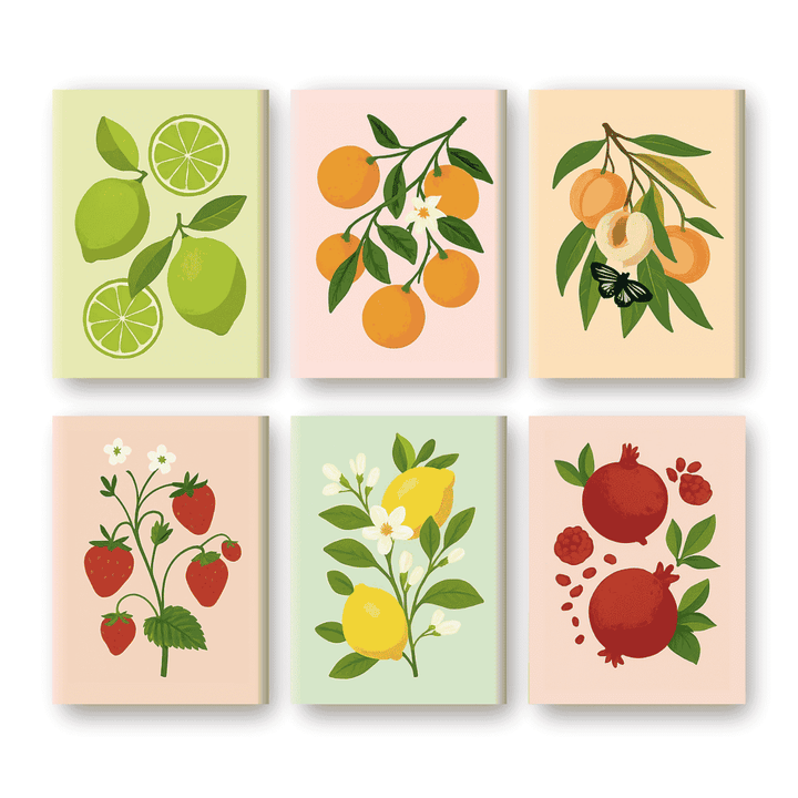 Coffret "Fruits Colorés" – 6 peintures par numéro