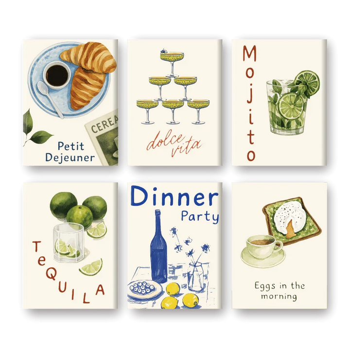 Coffret "Petit Déj' & Apéro" – 6 peintures par numéro