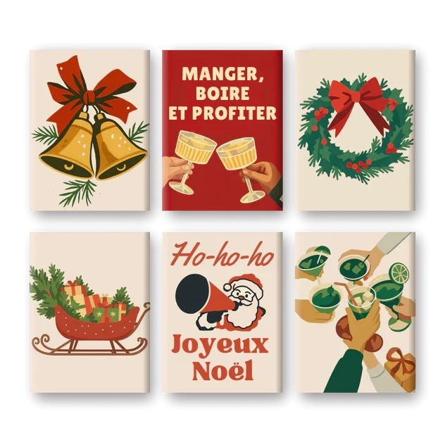 Coffret "La fête de Noël" – 6 peintures par numéro