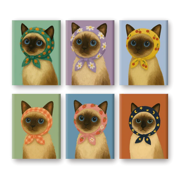 Coffret "Le chat est roi" – 6 peintures par numéro