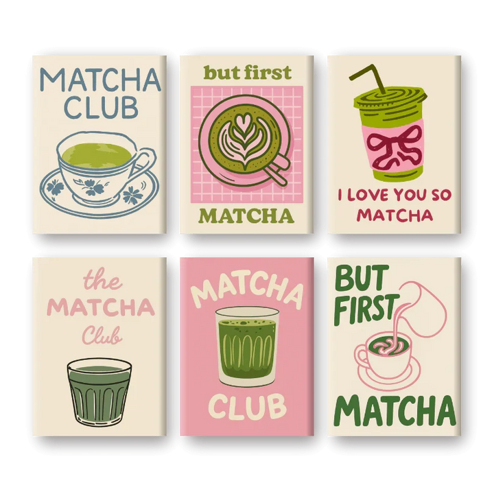 Coffret "Matcha Club" – 6 peintures par numéro