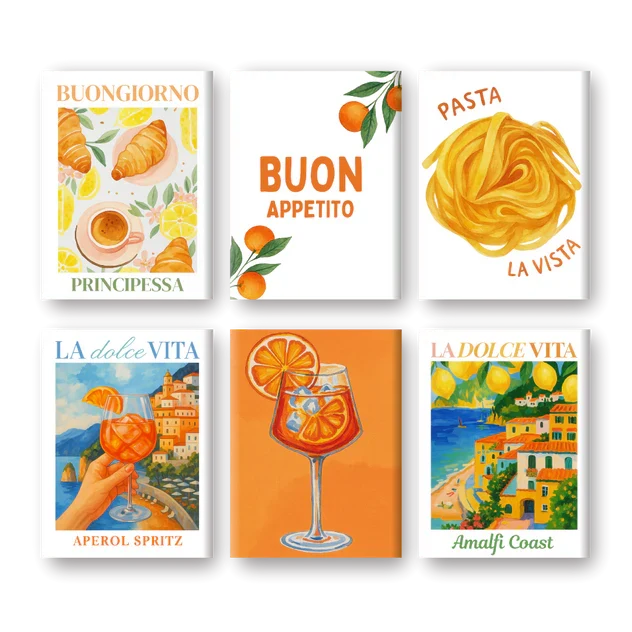 Coffret "Douceurs Italiennes" – 6 peintures par numéro