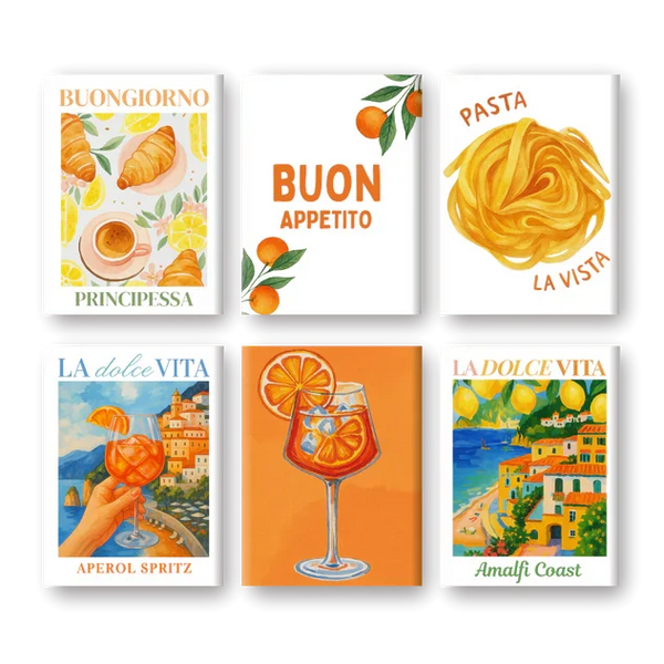 Coffret "Douceurs Italiennes" – 6 peintures par numéro