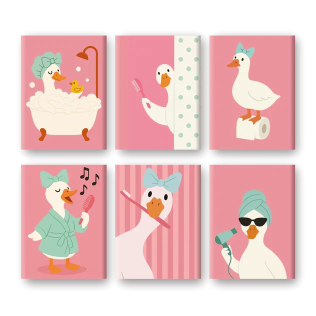 Coffret "Mimi-Canard" – 6 peintures par numéro