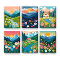 Coffret "Paysages Colorés" – 6 peintures par numéro