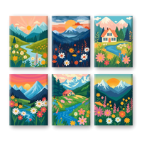 Coffret "Paysages Colorés" – 6 peintures par numéro