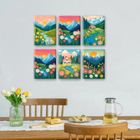 Coffret "Paysages Colorés" – 6 peintures par numéro