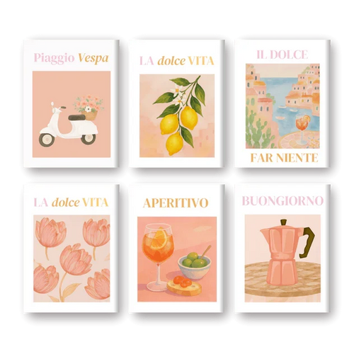 Coffret "Vibes Italiennes" – 6 peintures par numéro