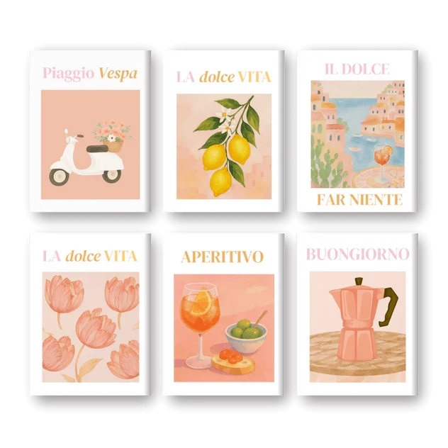 Coffret "Vibes Italiennes" – 6 peintures par numéro