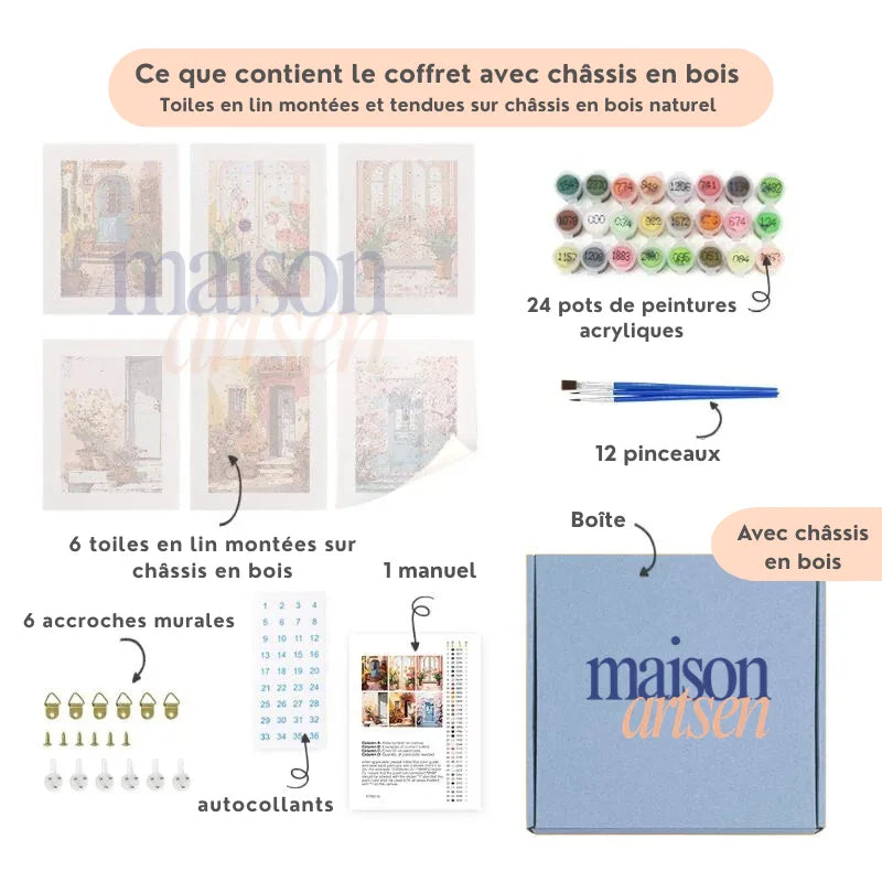 Coffret "Petit Chat Blanc" – 6 peintures par numéro