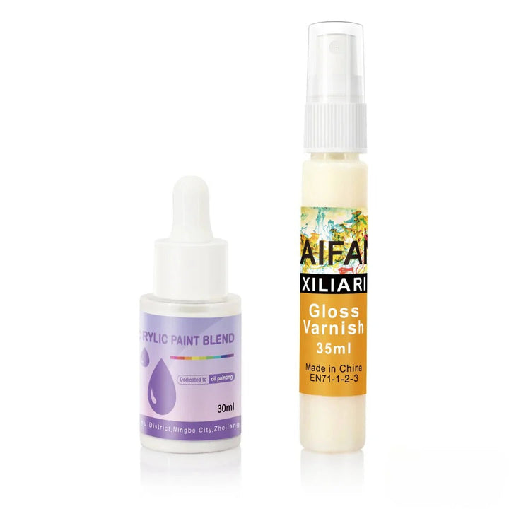 Duo médium acrylique & vernis brillant – 30 ml + 35 ml