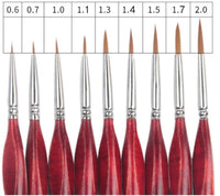 Kit de 9 pinceaux multi-tailles – Manche en bois