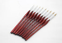 Kit de 9 pinceaux multi-tailles – Manche en bois