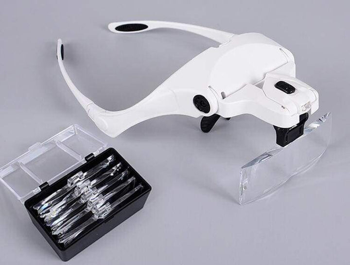 Lunettes loupe de précision avec lampe LED – 5 lentilles