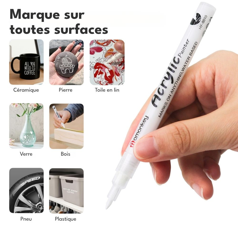 Marqueur acrylique blanc – Masquez les numéros