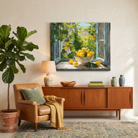 Bol de citrons à la fenêtre | Peinture par numéro 30×40 cm