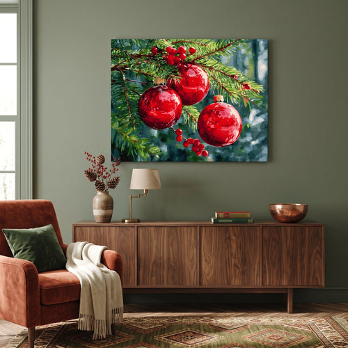Boules de Noël | Peinture par numéro 30×40 cm