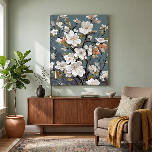 Branches de Magnolia | Peinture par numéro 30×40 cm