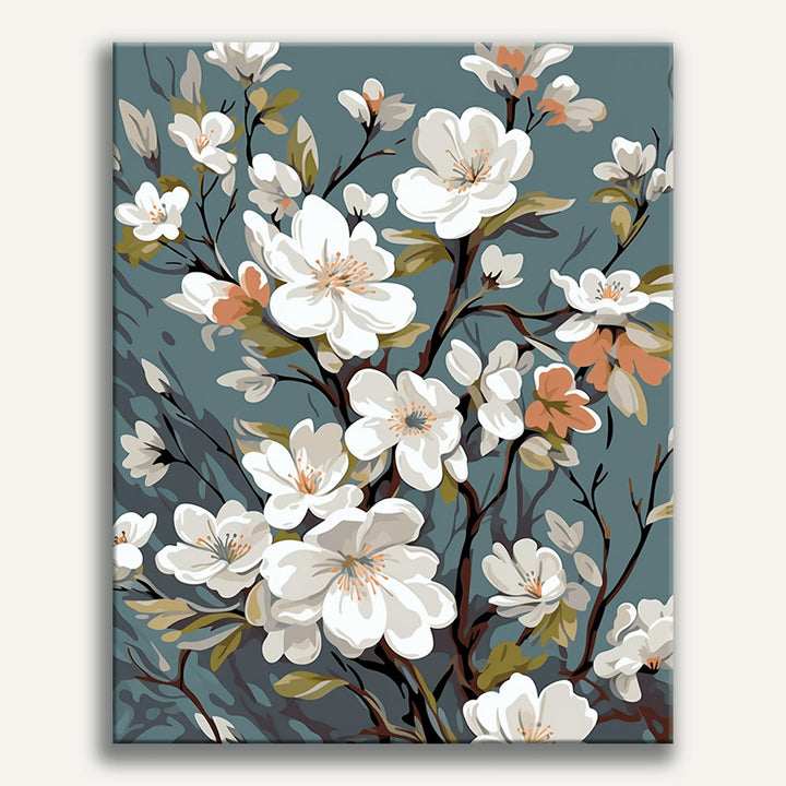Branches de Magnolia | Peinture par numéro 30×40 cm